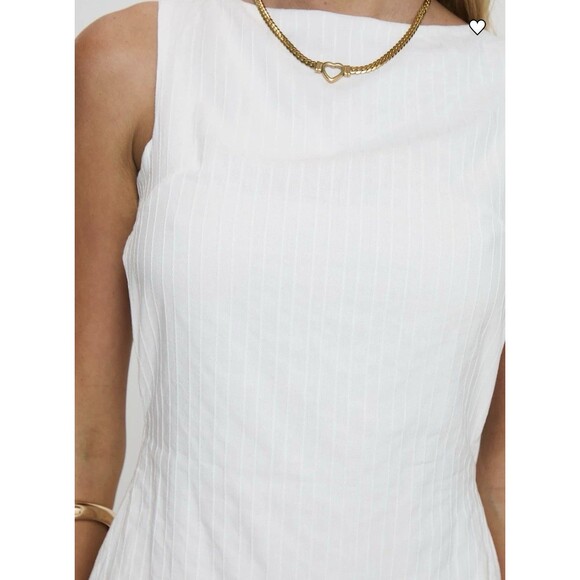 Princess Polly Swoon White Open Back Cotton Mini Dress Size 0 NWT $65 - Picture 4 of 11